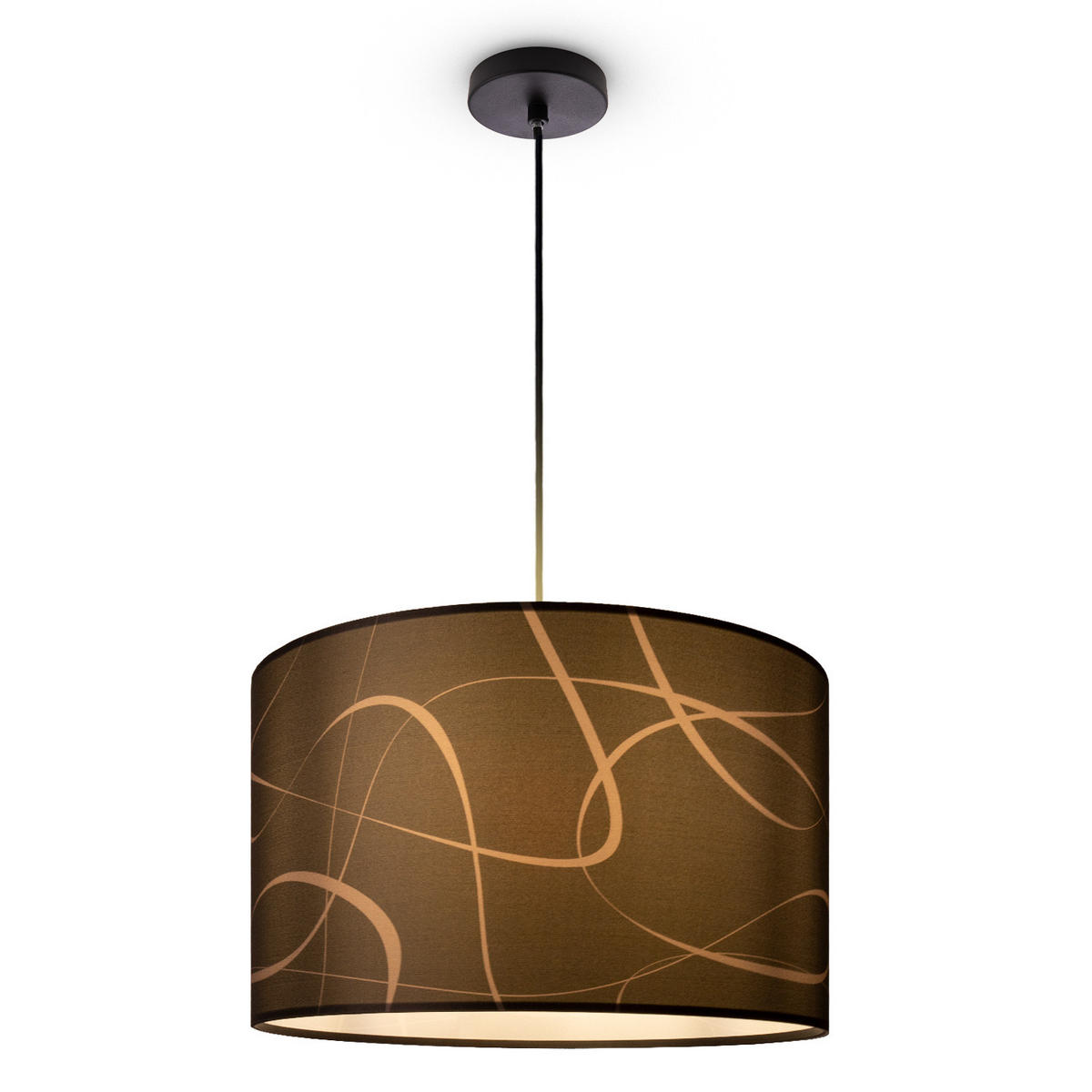 PENDELLEUCHTE Hugo Pd1 Tri 003 - Schwarz, Metall (45.5/45.5/27cm) - Paco Home