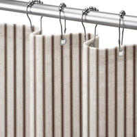DUSCHVORHANG –Hellbraun (B 150 × H 180 cm) - Hellbraun, Textil (150/200cm)