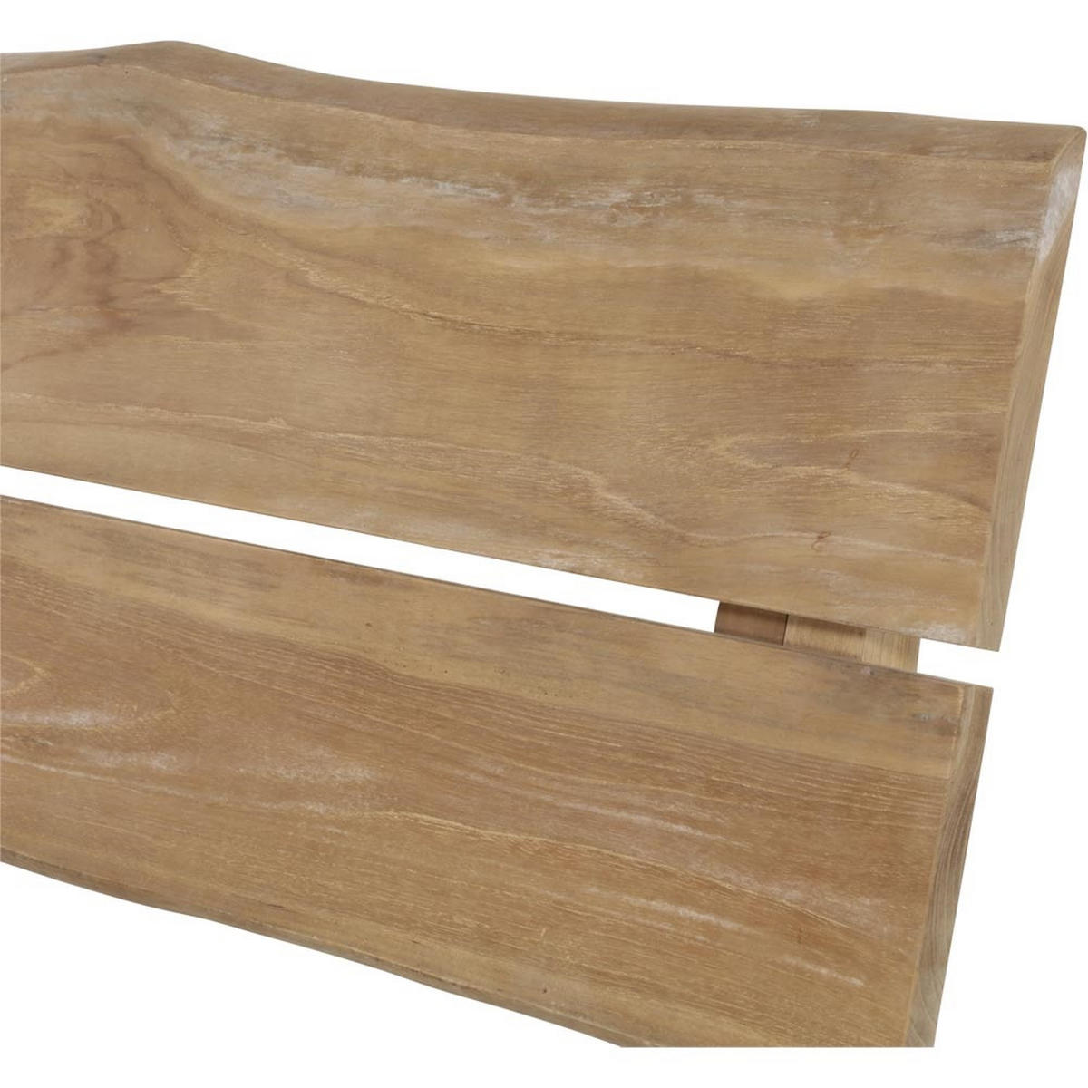 ZWEISITZER-SOFA teak - Schwarz - 130/63/100 cm - Schwarz, Holz (63/100/130cm) - Lesli Living