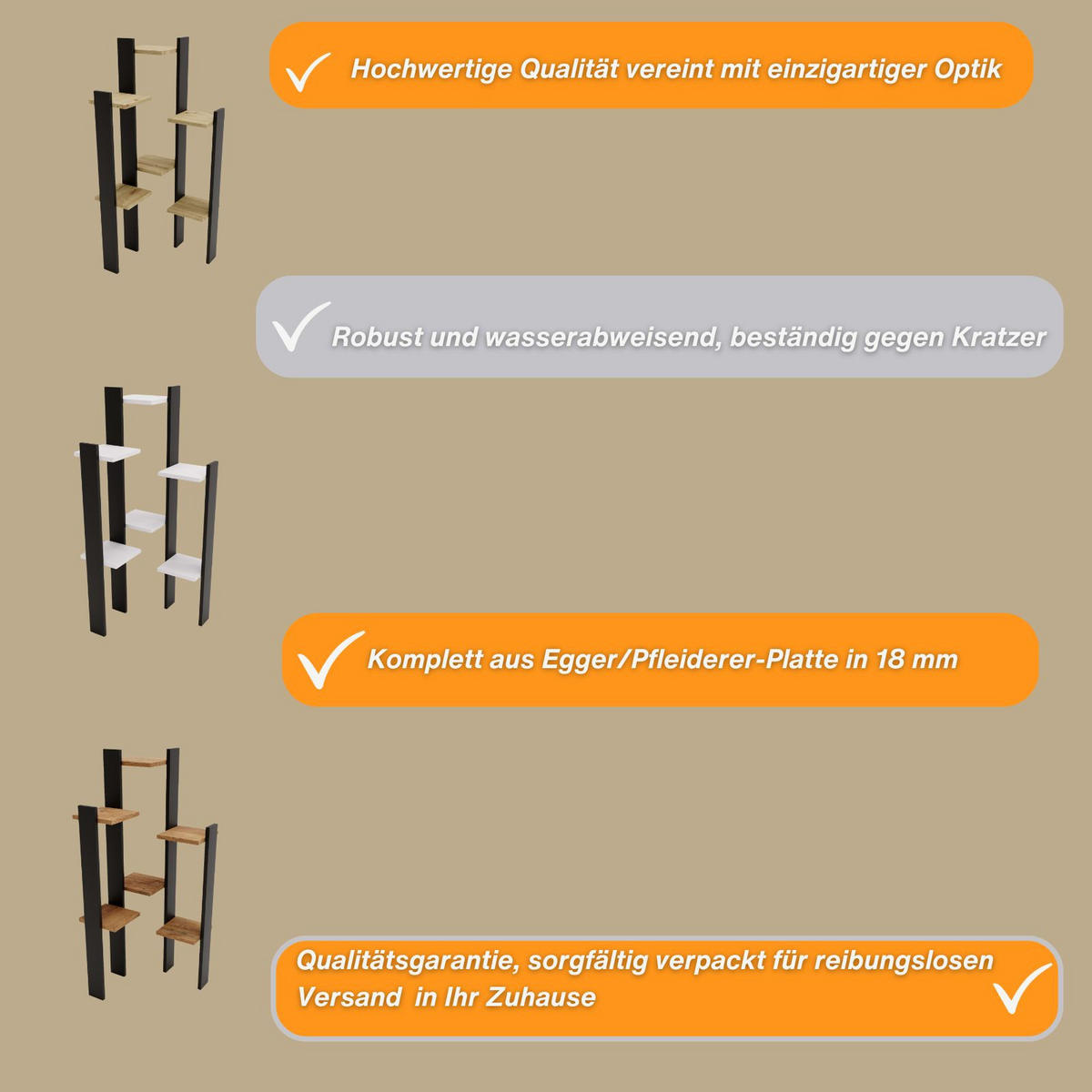 BLUMENSTÄNDER M6 - Eiche Artisan, Holzwerkstoff (49/108/48cm) - RAUMHIRSCH FURNITURE