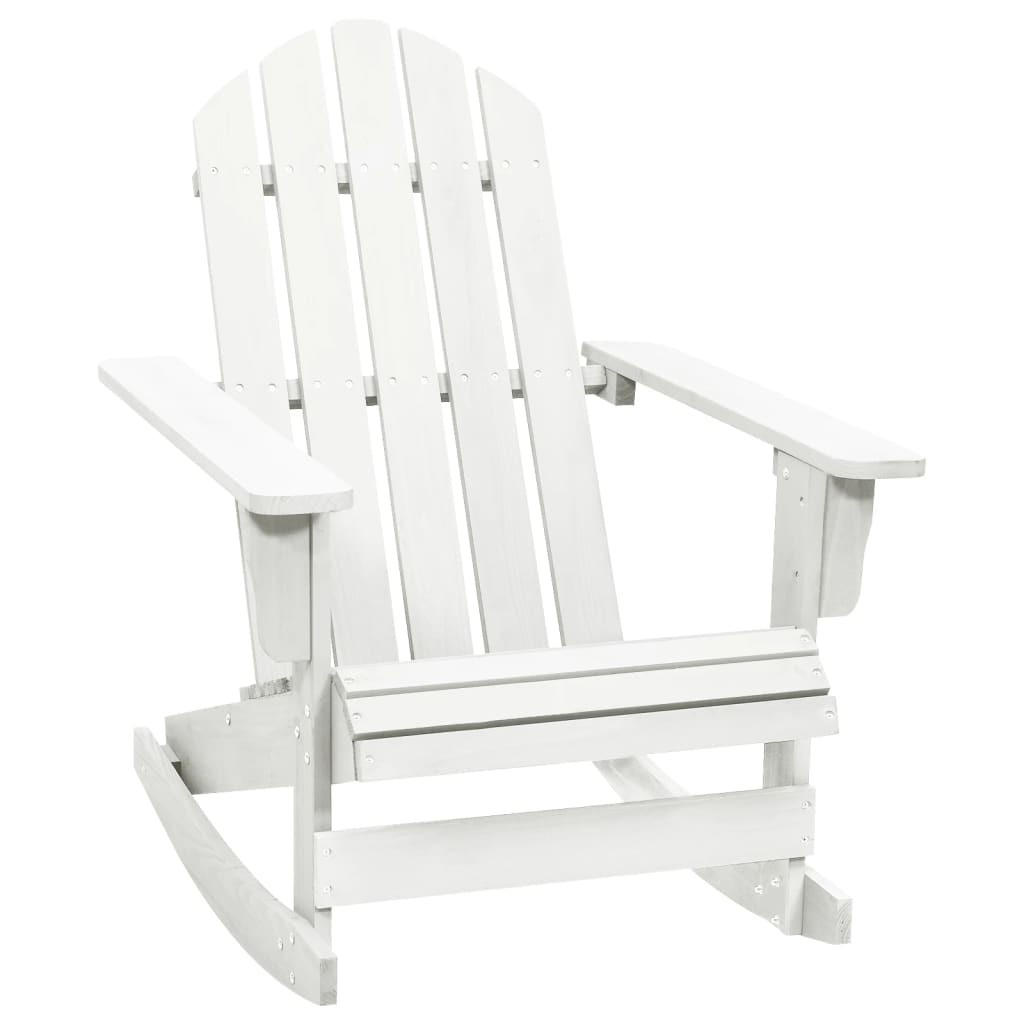 GARTEN-SCHAUKELSTUHL Holz Weiss - Weiß, Holz (91.5/92/70cm) - vidaXL