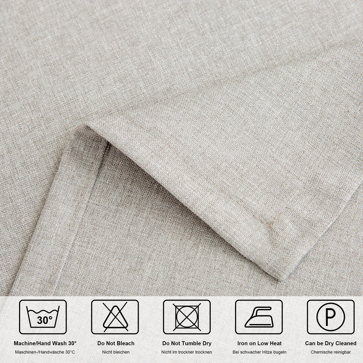 TISCHLÄUFER modern abwaschbar, wasserabweisend, Lotuseffekt, 30x120 cm, Hellgrau - Hellgrau, Textil (30/120cm)