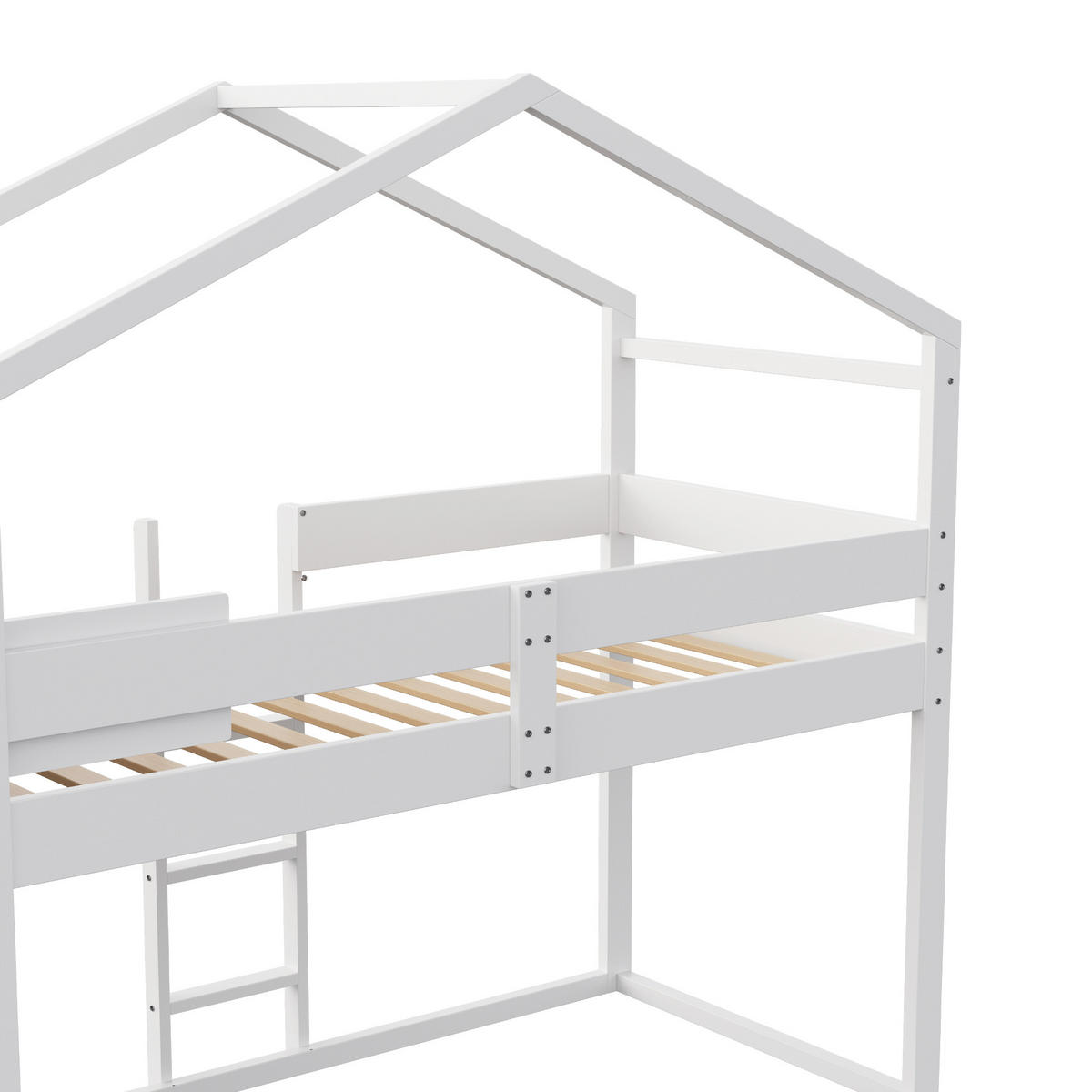ETAGENBETT Modell Stauraum Weiß - Weiß, Holz (90/200cm) - ComfortXL