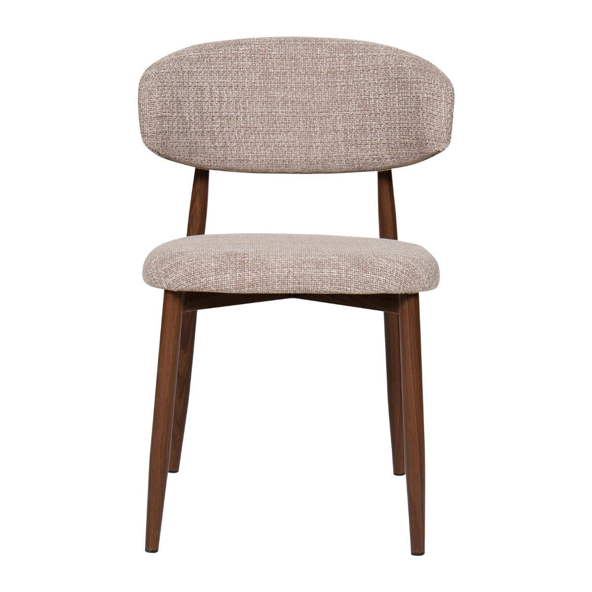 ESSZIMMERSTUHL 2er Set aus Stoff, taupe - Taupe, Textil (52/77/56cm) - Giga Meubel