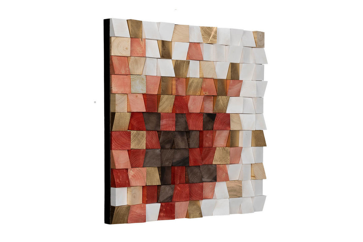 HOLZBILD Rot 75/75 cm - Rot, Holz (7/75cm) - KUNSTLOFT