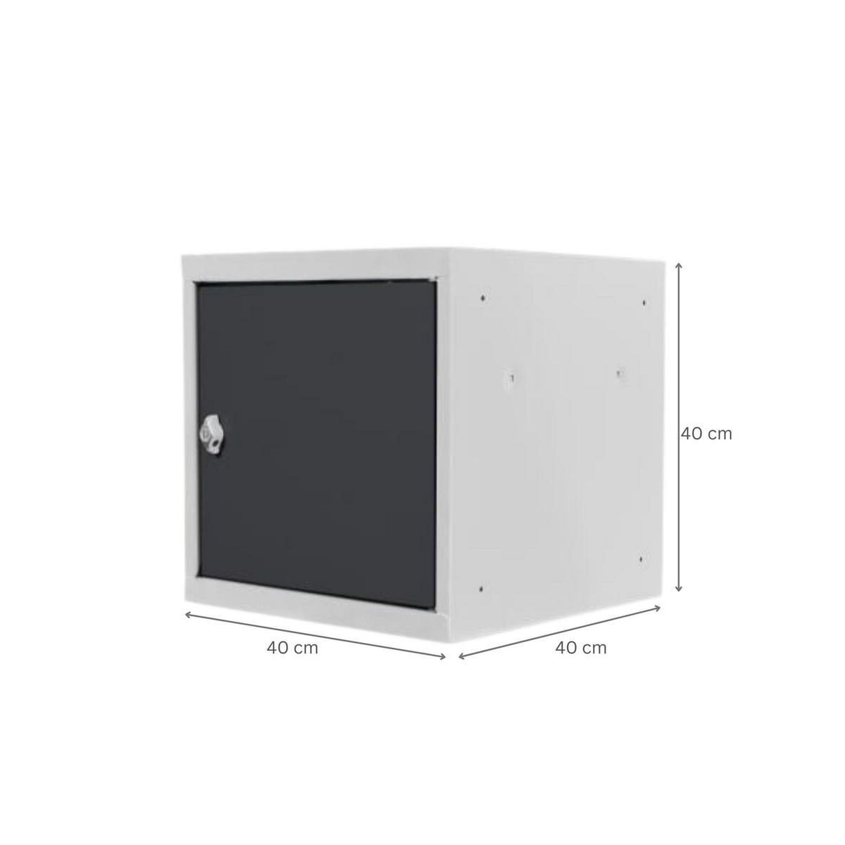 SCHLIESSFACHWÜRFEL Blocky mit Drehriegelschloss für Vorhängeschloss 40x40x40cm Lichtgrau/Anthrazitgrau - Anthrazit/Grau, Metall (40/40/40cm) - PROREGAL