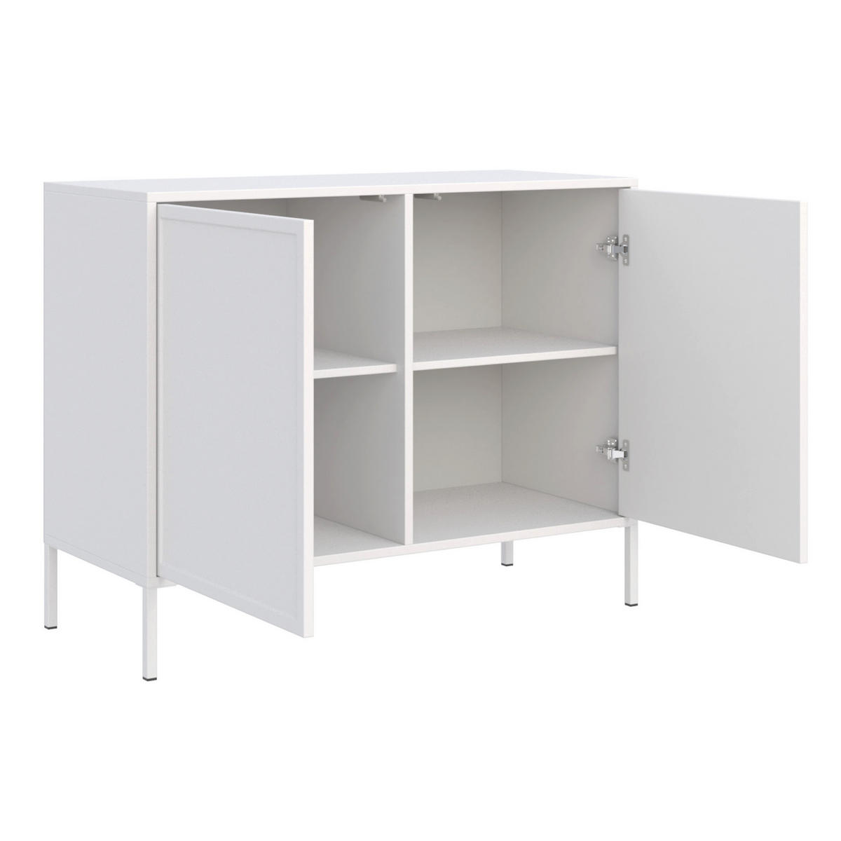 SIDEBOARD Velveto bílý 100cm - bílá, kov/kompozitní dřevo (100/86/40cm) - Selsey