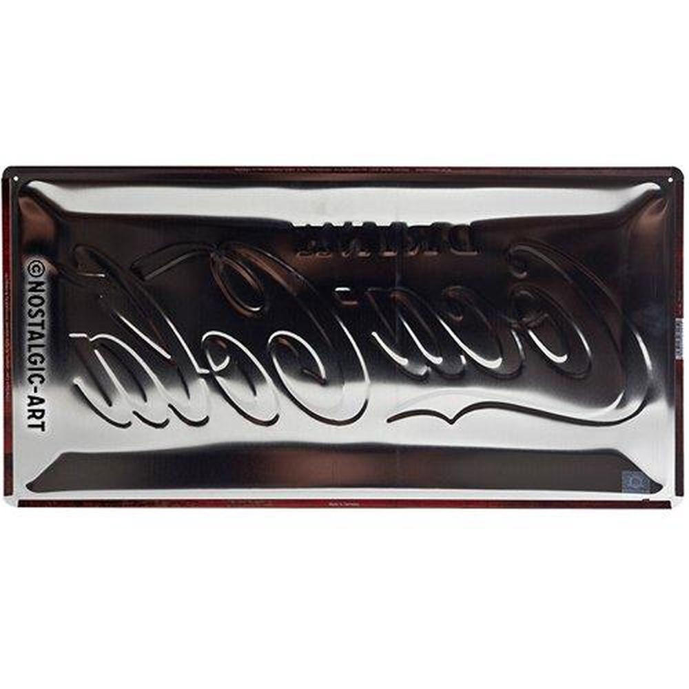 BLECHSCHILD 25/50 cm Coca-Cola Logo Red - Multicolor, Metall (50/25/1cm) - Nostalgic-Art