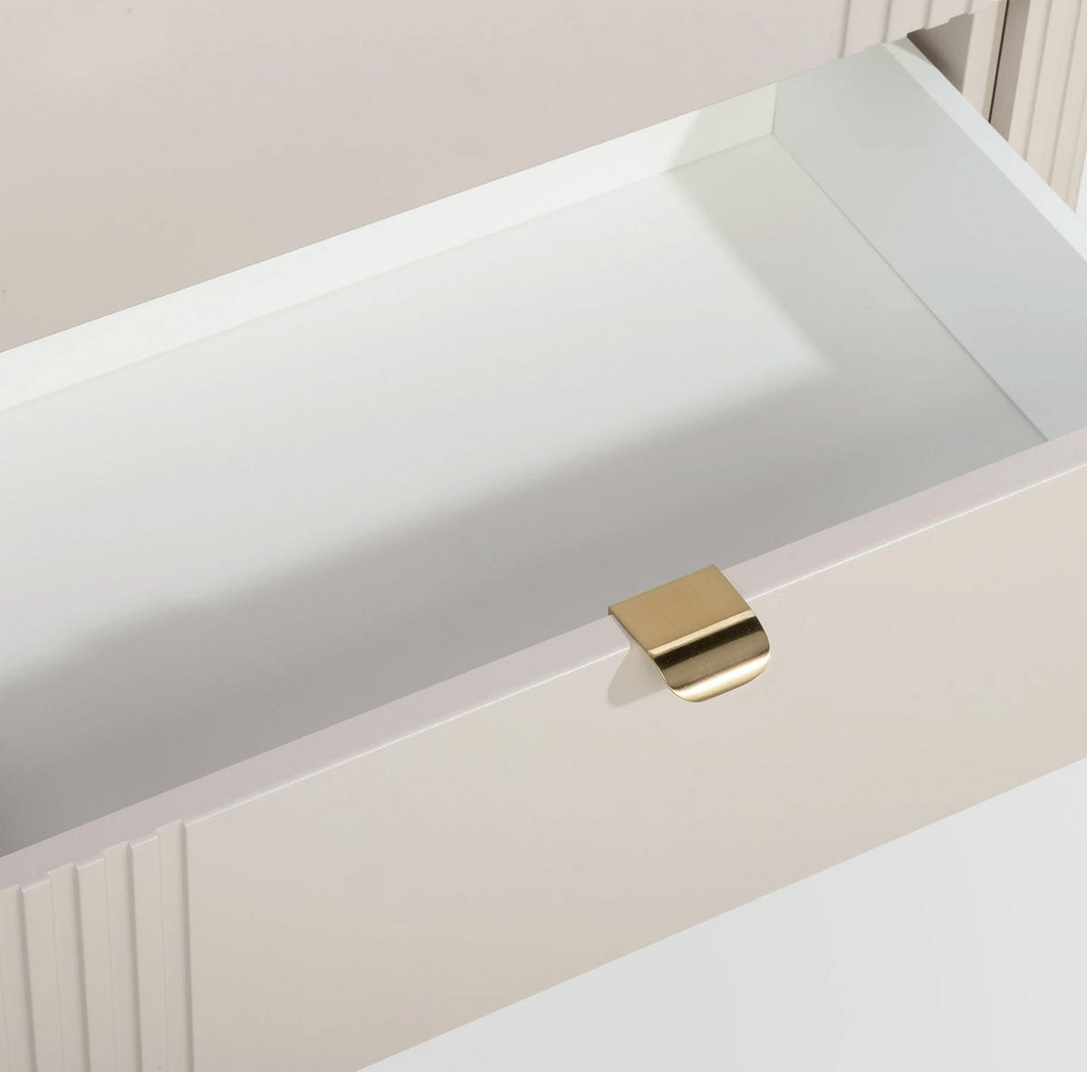 KOMMODE Onyx Kaschmir / Gold 138,2 / 40 / 80cm - Kaschmir/Beige, Holz/Holzwerkstoff (138.2/80/40cm) - Feldmann-Wohnen