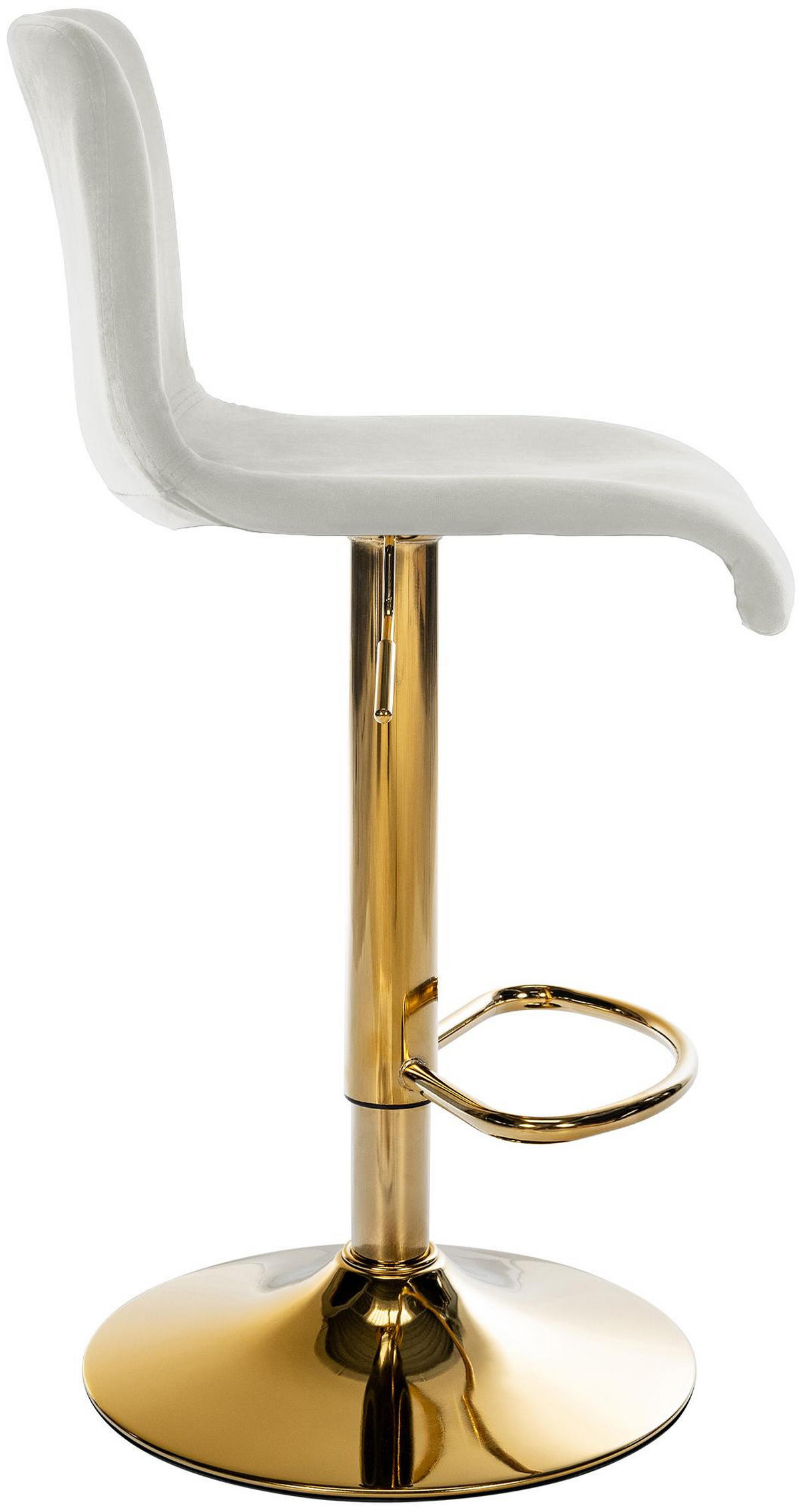 BARHOCKER Samt Creme - Creme, Textil (39/83/36cm) - CLP