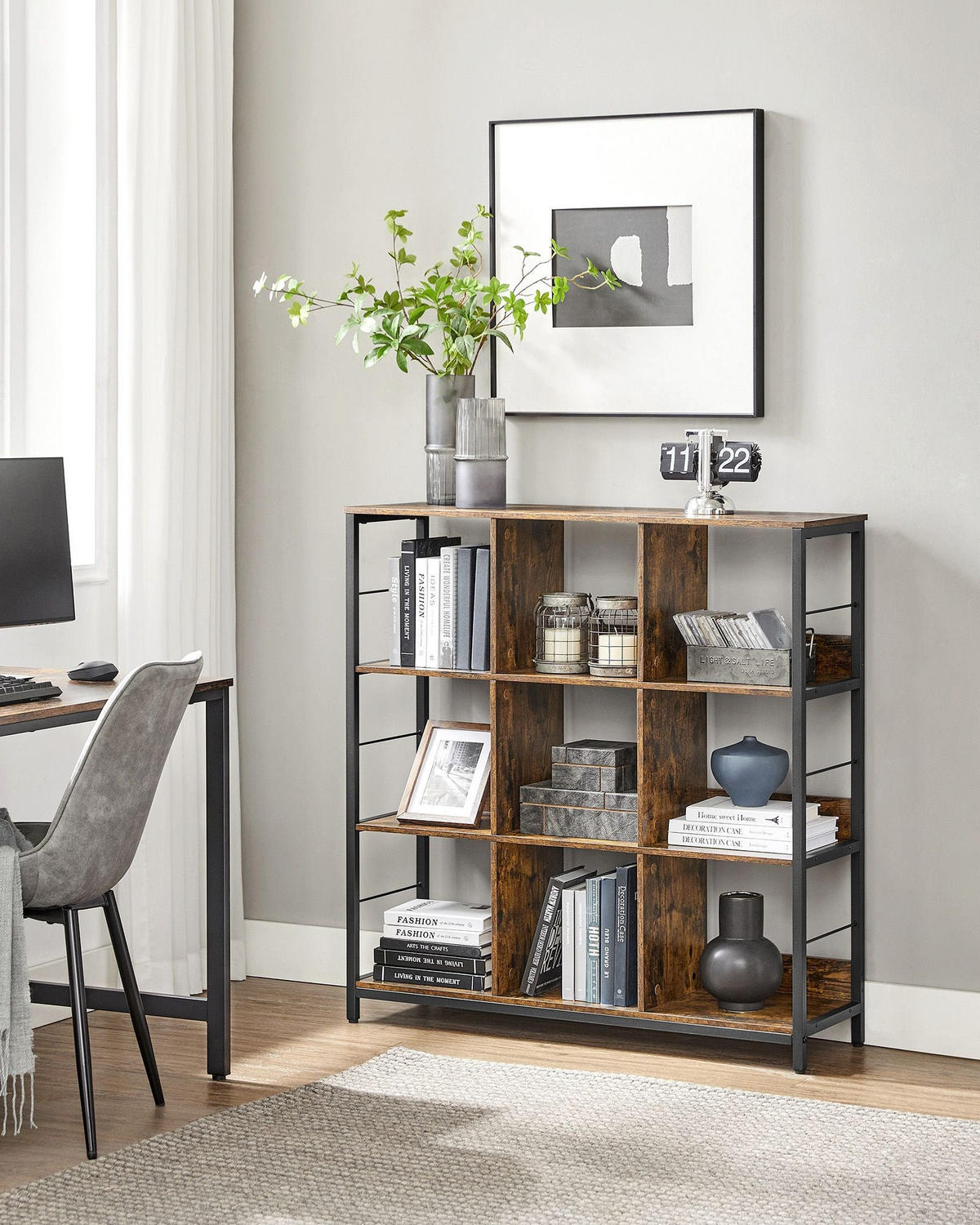 BÜCHERREGAL BASSETERRE - Braun, Holzwerkstoff (100/103.1/30cm) - Hansiro