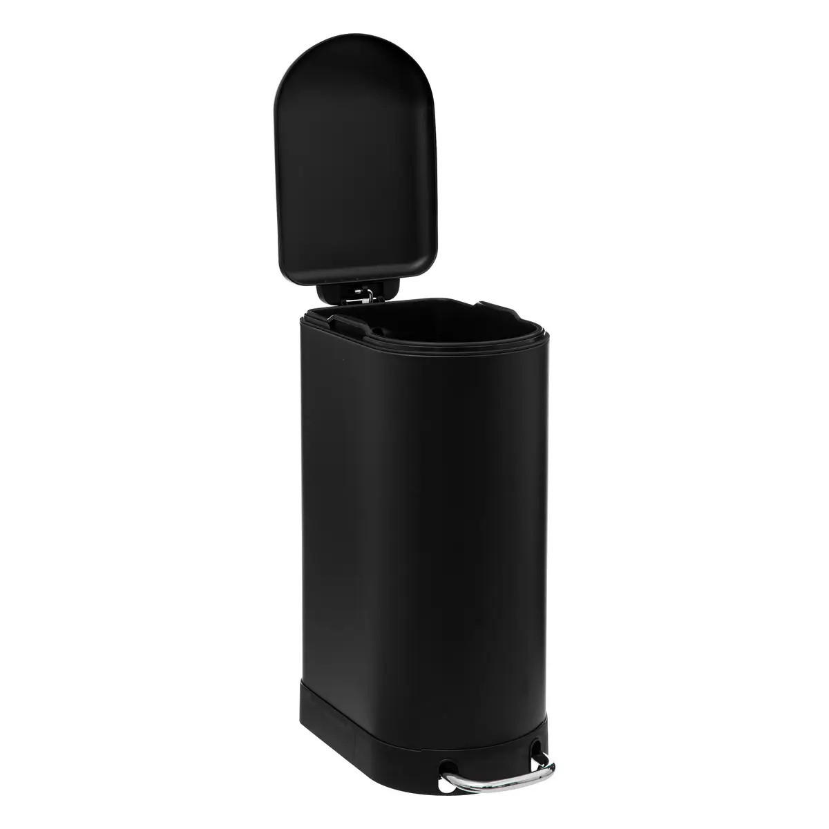 MÜLLEIMER schmal Ariane 30 l 42,5/25/62,2 cm - Schwarz, Metall (25/62.2/42.5cm) - 5five Simply Smart