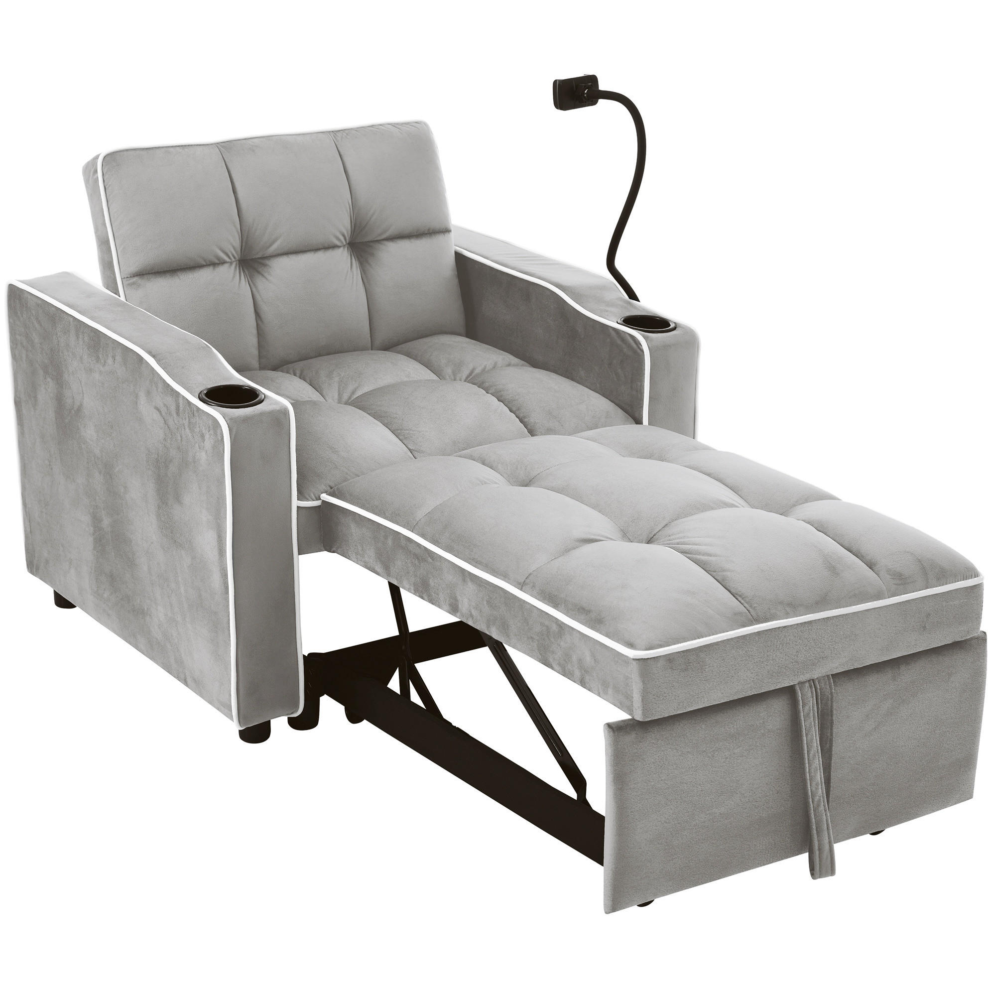 Meubliv Schlafsofa Grau 167x76x83 cm