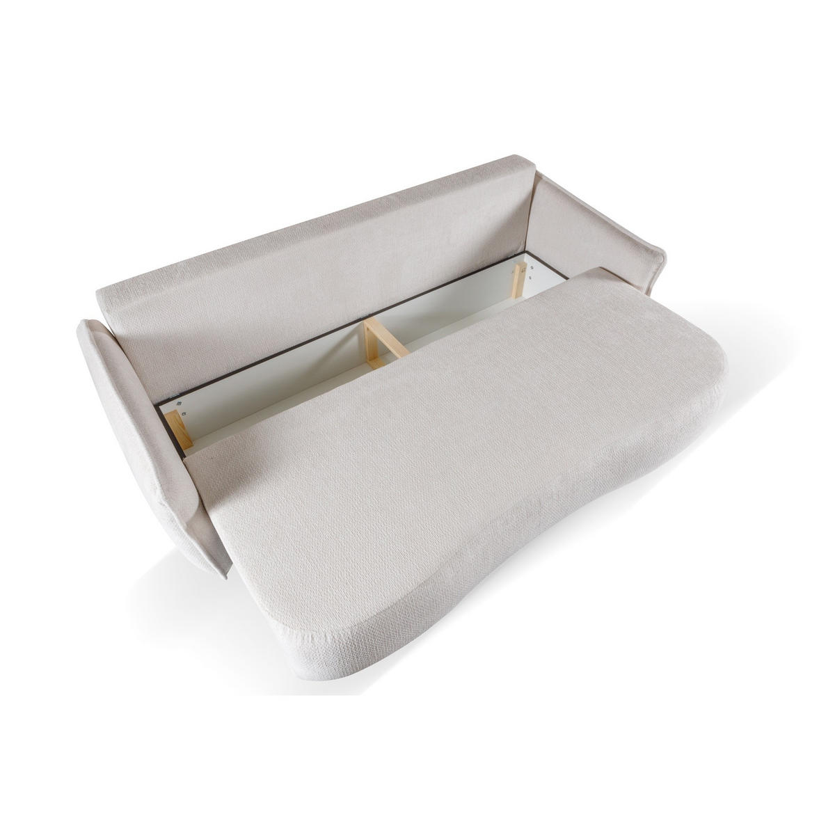 SOFA Perugia Dunkelgrün, mit Schlaffunktion - Dunkelgrün, Holzwerkstoff/Textil (231/93/106cm) - Bettso