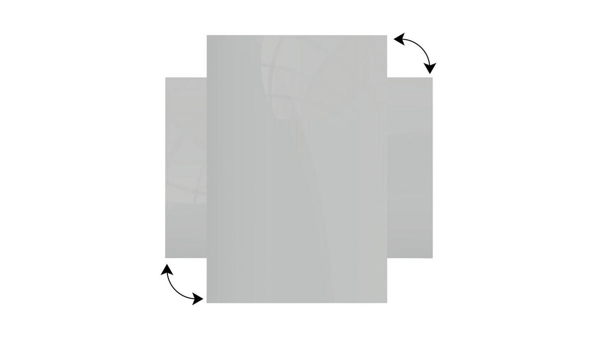 GLASBOARD, grau 60x40cm - rahmenloses Glasboard - Grau, Glas (60/40/0.7cm) - ALLboards