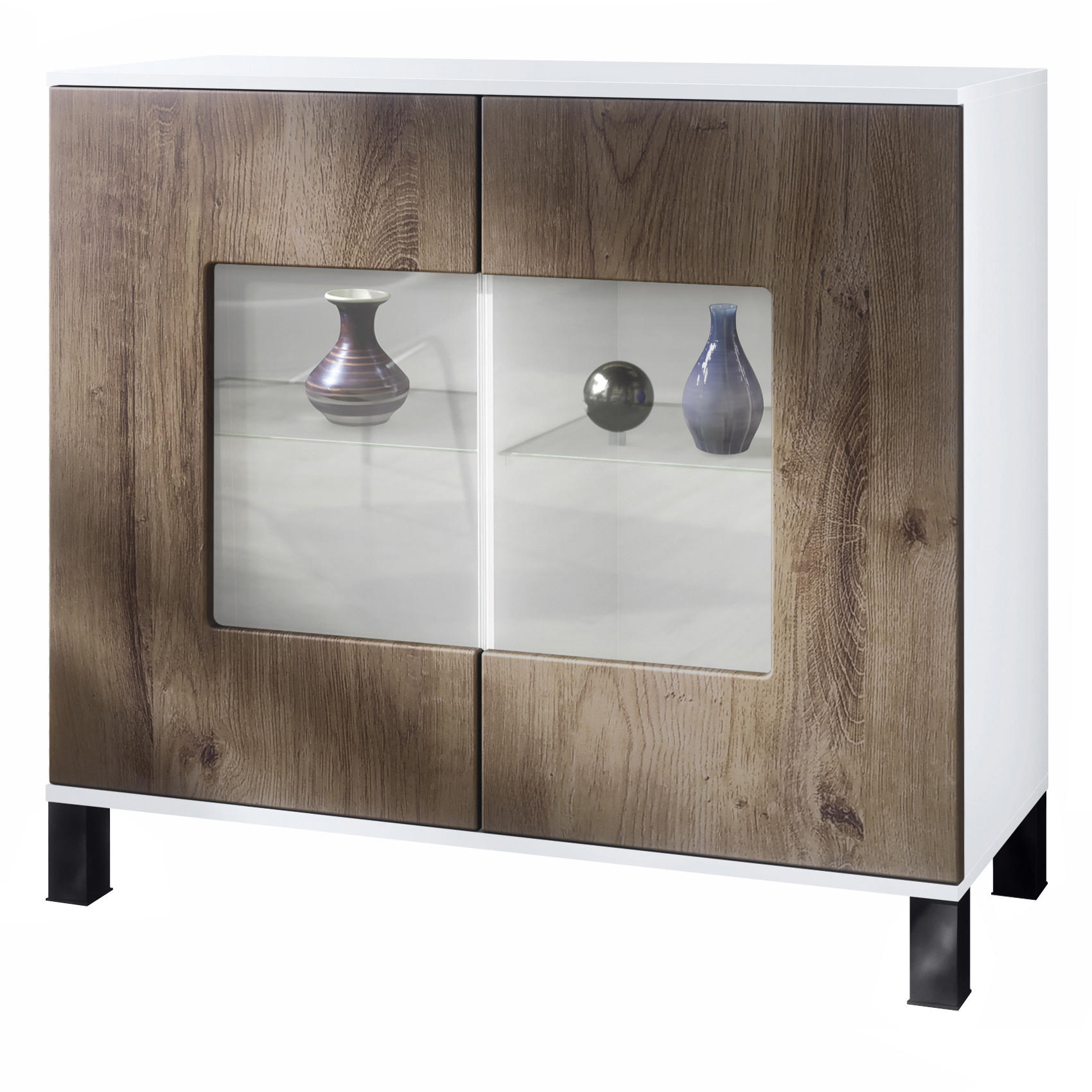 KOMMODE Grömitz Eiche Ribbeck - Alteiche, Holzwerkstoff (92.5/84.5/35cm) - Vladon