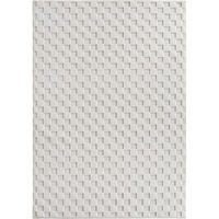 TEPPICH Flachgewebe LANGAU in Creme, mit Schachbrettmuster, 240 x 340 cm - Creme, Textil (240/340cm) - KADIMA DESIGN