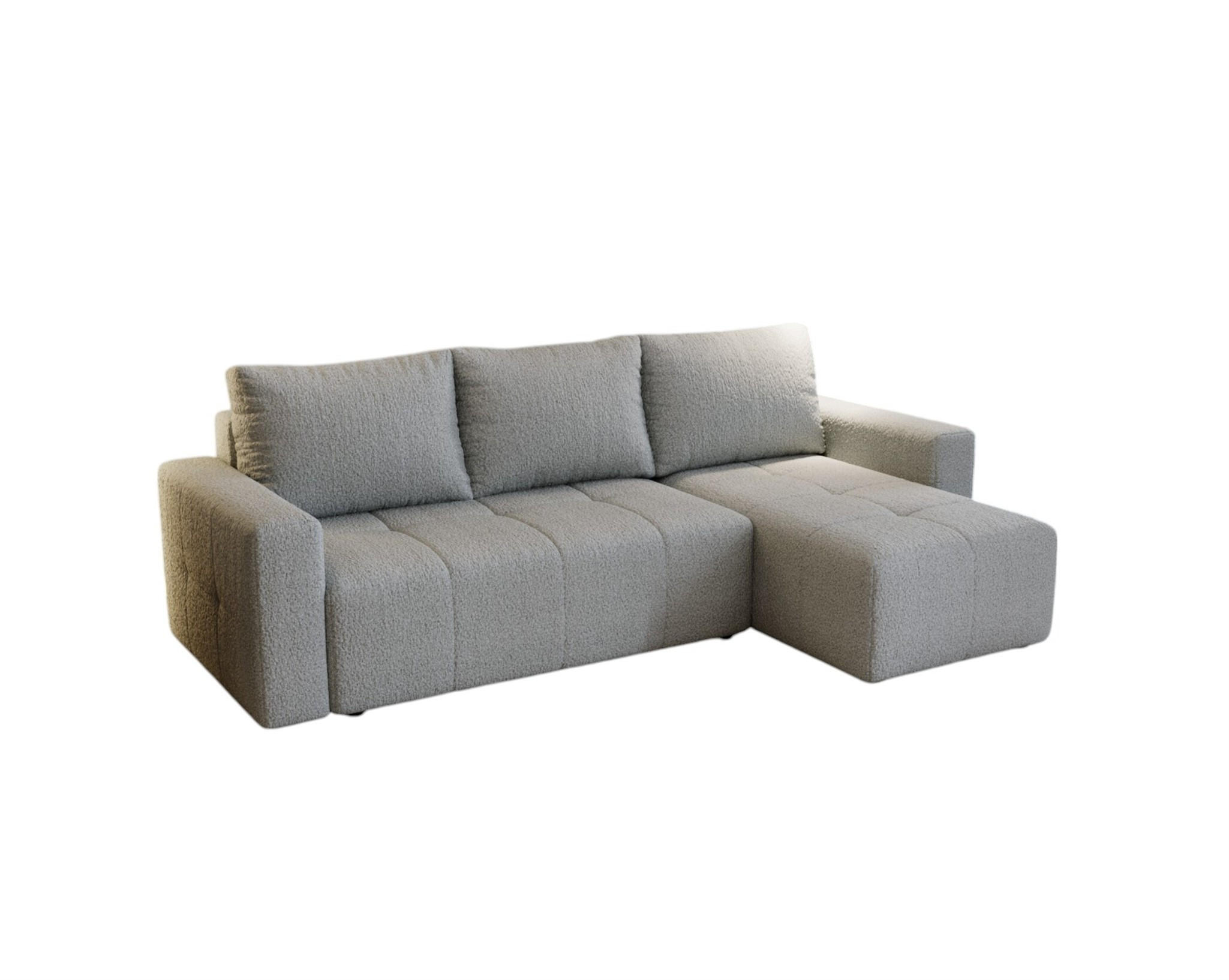 ECKSOFA Noha In Now Or Never - Grau, Holzwerkstoff/Textil (231/142cm) - Fun Möbel