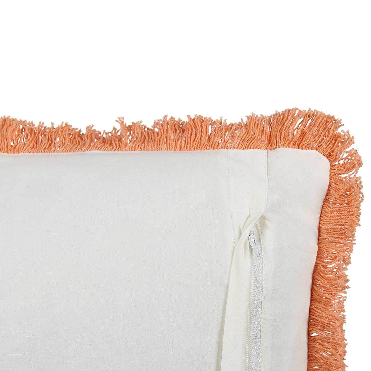 DEKOKISSEN 2er-Set Weiß 45/45 cm Sativus - Weiß, Naturmaterialien/Textil (45/45cm) - Beliani