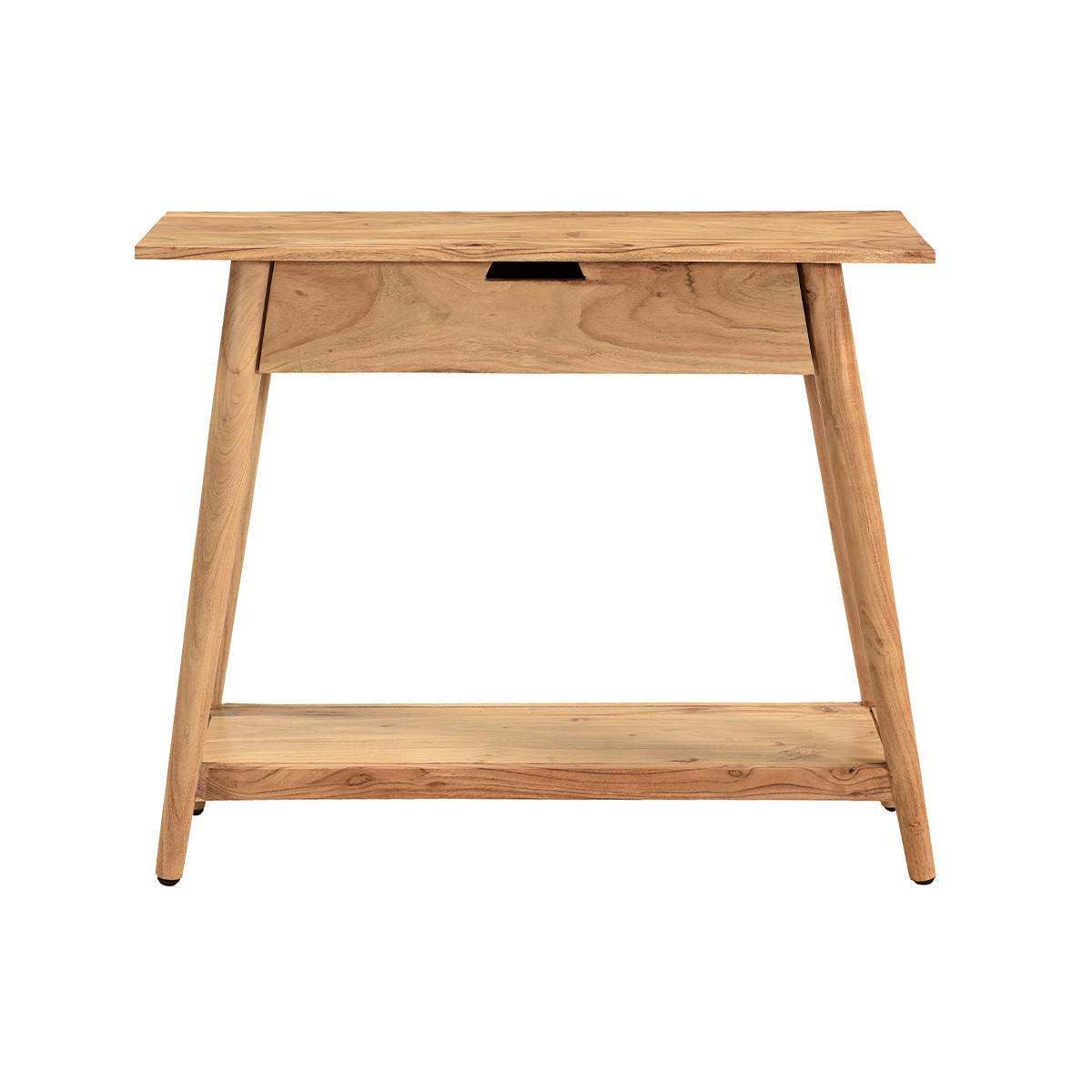 KONSOLE Massiv Akazienholz B90 cm FRANKLIN - Hellbraun, Holz (90/30/76cm) - Miliboo