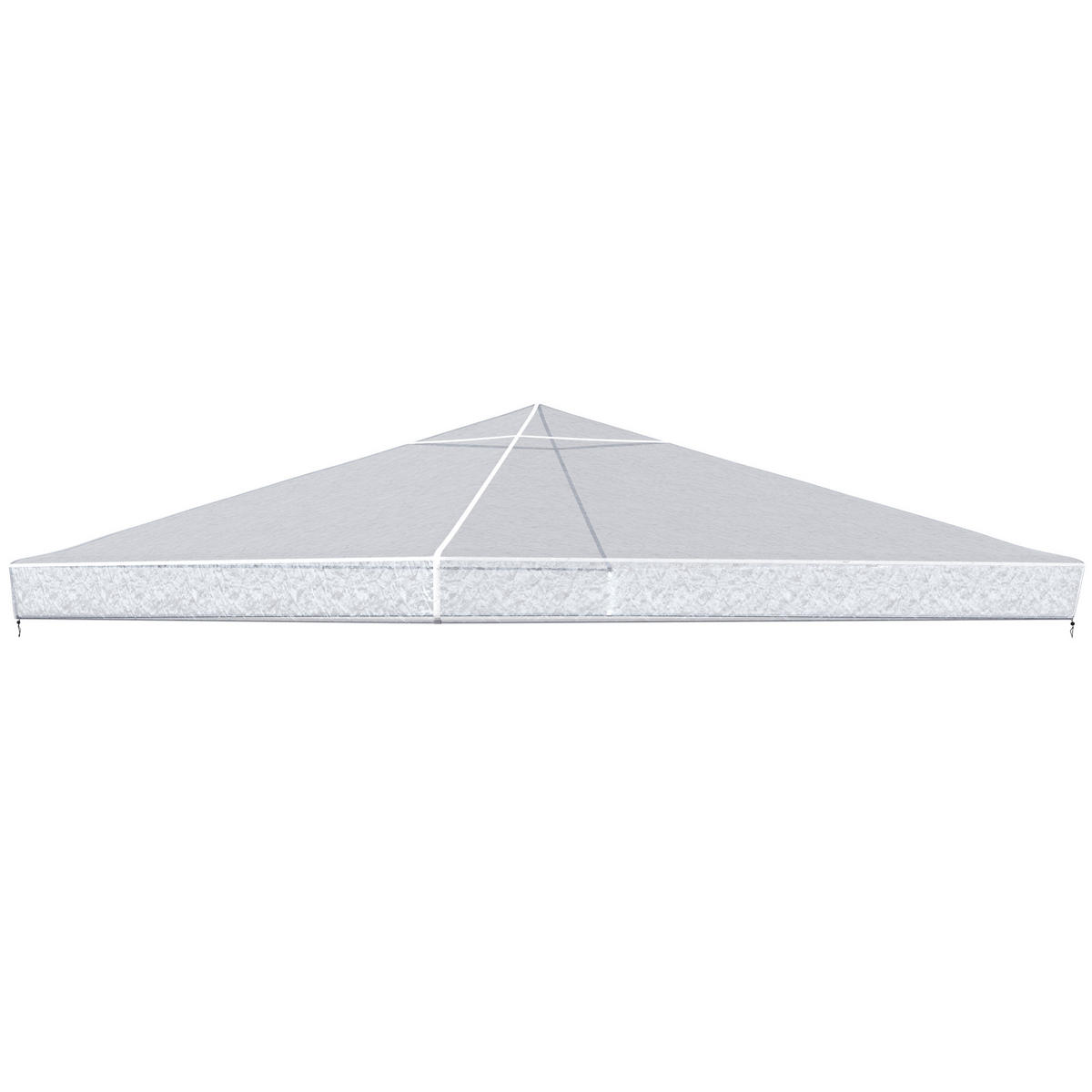 PAVILLON-REGENABDECKUNG, Gartenpavillon-Schutz, windfest, wasserfest, Kunststoff-Plane, 300L x 300B x 80H cm - Klar, Kunststoff (300/80/300cm)