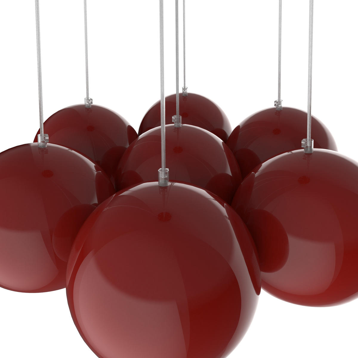 HÄNGELEUCHTE - Rot, Metall (25/25/20cm) - Lumicom