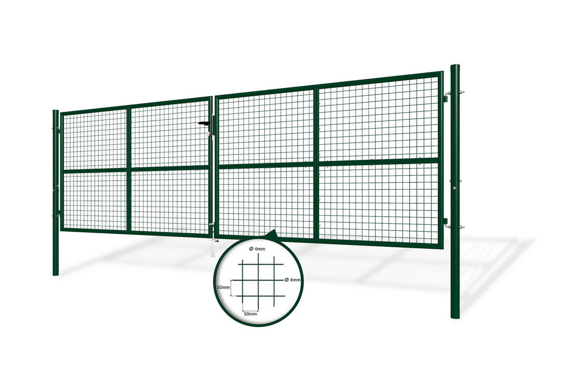 ZAUNTOR Olga Grün 4m H.130cm - Grün, Metall (406/131cm) - Casanoov