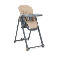 HOCHSTUHL Party beige grau Rollen Höhe Lehne Fußstütze Tisch sind einstellbar - Beige, Kunststoff (52/122/102cm) - Lorelli