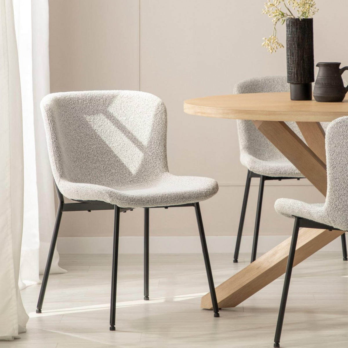 ESSZIMMERSTUHL Ari Grau 50 cm x 80 cm 4er-Set - Grau, Textil (50/80/59cm) - Klast Home