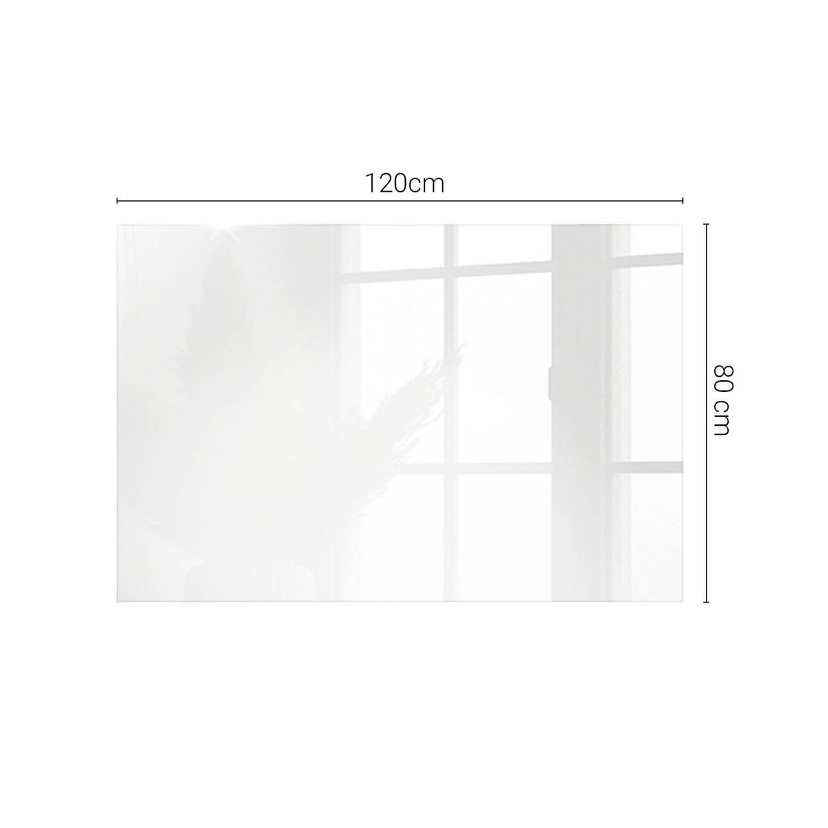 TISCHPLATTE 120x80 cm Glatte Weiße Oberfläche - Weiß, Glas (0.4/120/80cm) - TULUP