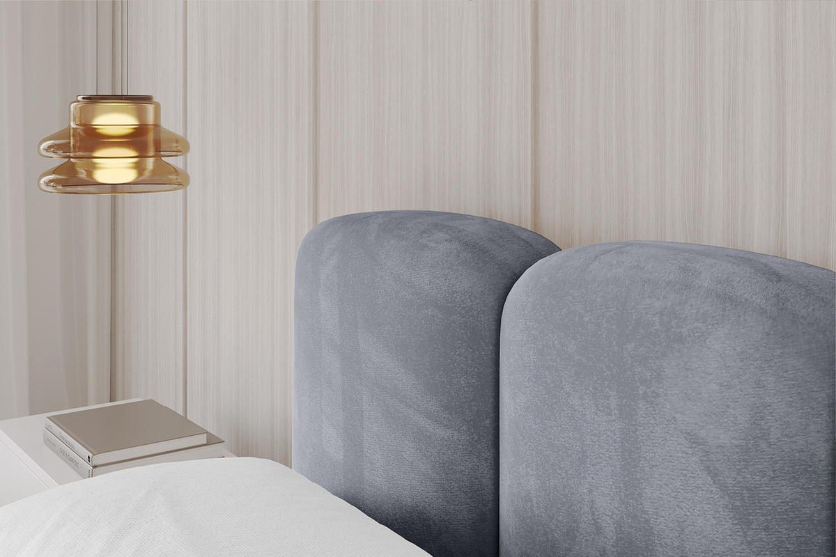 POLSTERBETT mit Bettkasten und Lattenrost, Boxbett ohne Matratze - KALA-v1 180x200 Grau - Grau, Holzwerkstoff/Textil (180/200cm) - ALTDECOR