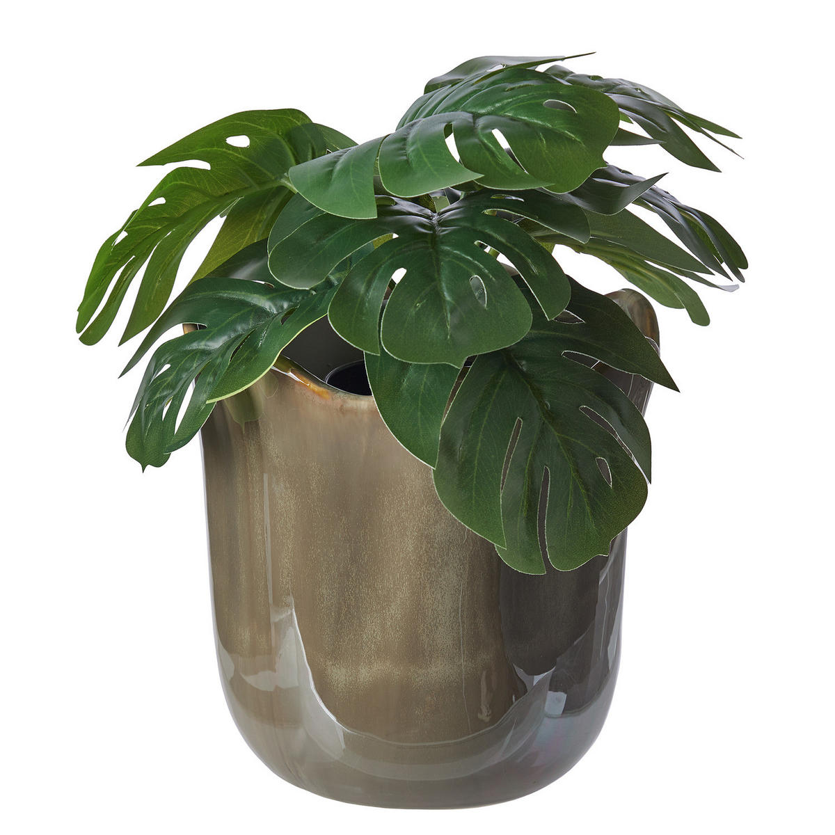 BLUMENÜBERTOPF Glaze - Olivgrün, Keramik (19/19/19cm) - Butlers