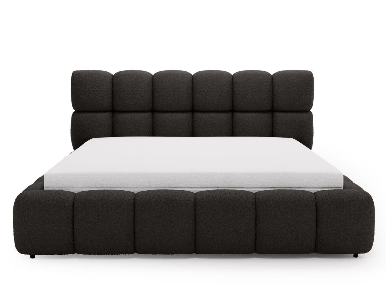 POLSTERBETT Modo 200x200 Bouclé-Stoff Schwarz - Schwarz, Textil (200/200cm) - Graingold