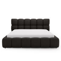 POLSTERBETT Modo 200x200 Bouclé-Stoff Schwarz - Schwarz, Textil (200/200cm) - Graingold