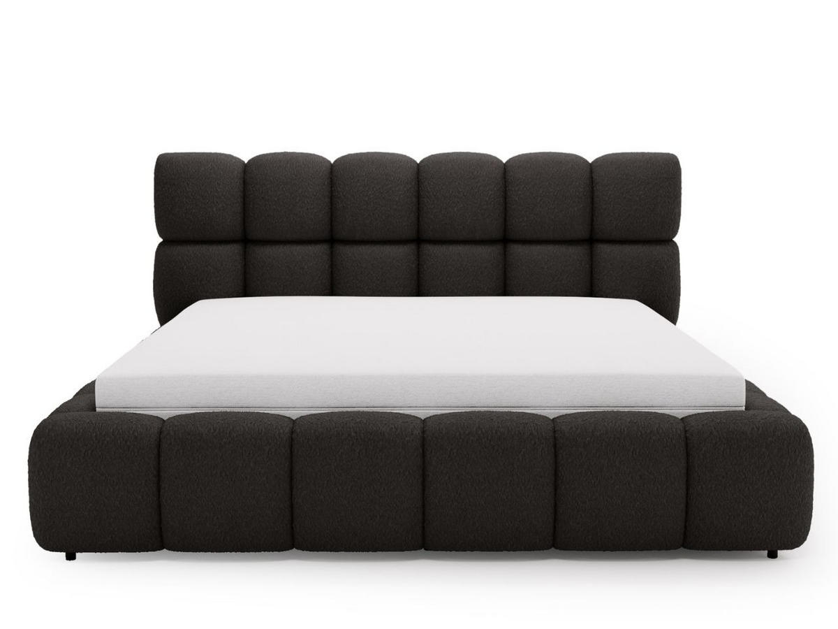 POLSTERBETT Modo 180x200 Bouclé-Stoff Schwarz - Schwarz, Textil (180/200cm) - Graingold