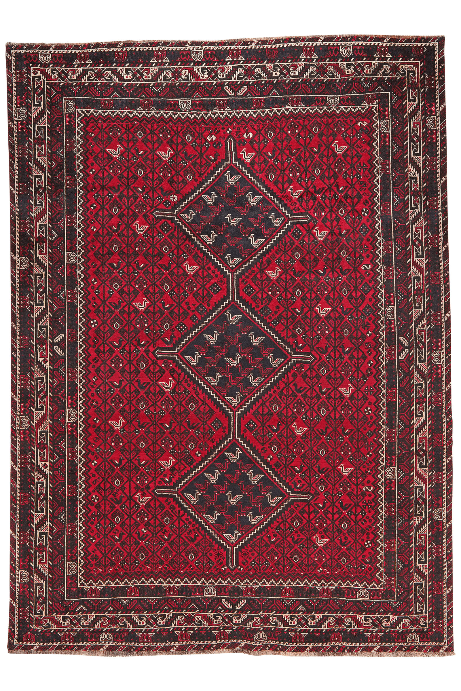 ORIENTTEPPICH handgeknüpft Gashgai Rot 332/239 cm Schurwolle - Rot, Textil (239/332cm) - Looma