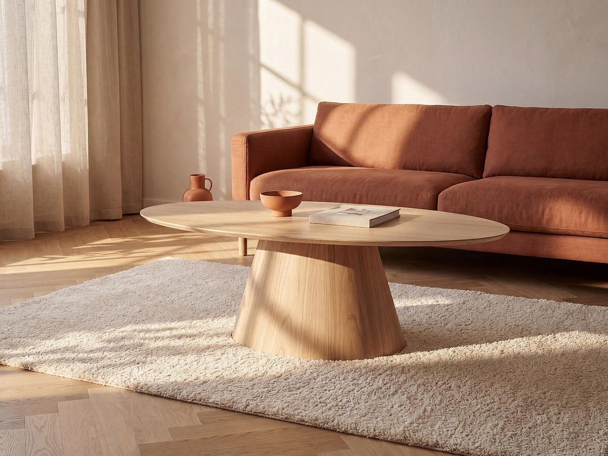 COUCHTISCH - 120 cm x 60 cm - holz - naturfarben hell Antelada - Hellbraun, Holz (60/120/40cm) - Vente-Unique