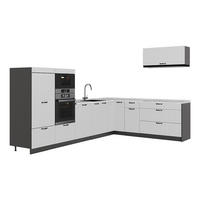 KUHINJA U OBLIKU SLOVA L Fame-Line, Bijela Seoska/Antracit, 327 x 227 cm, RP Mramor - bijela/antracit, drvni materijal (327/153.6/60cm) - Vicco