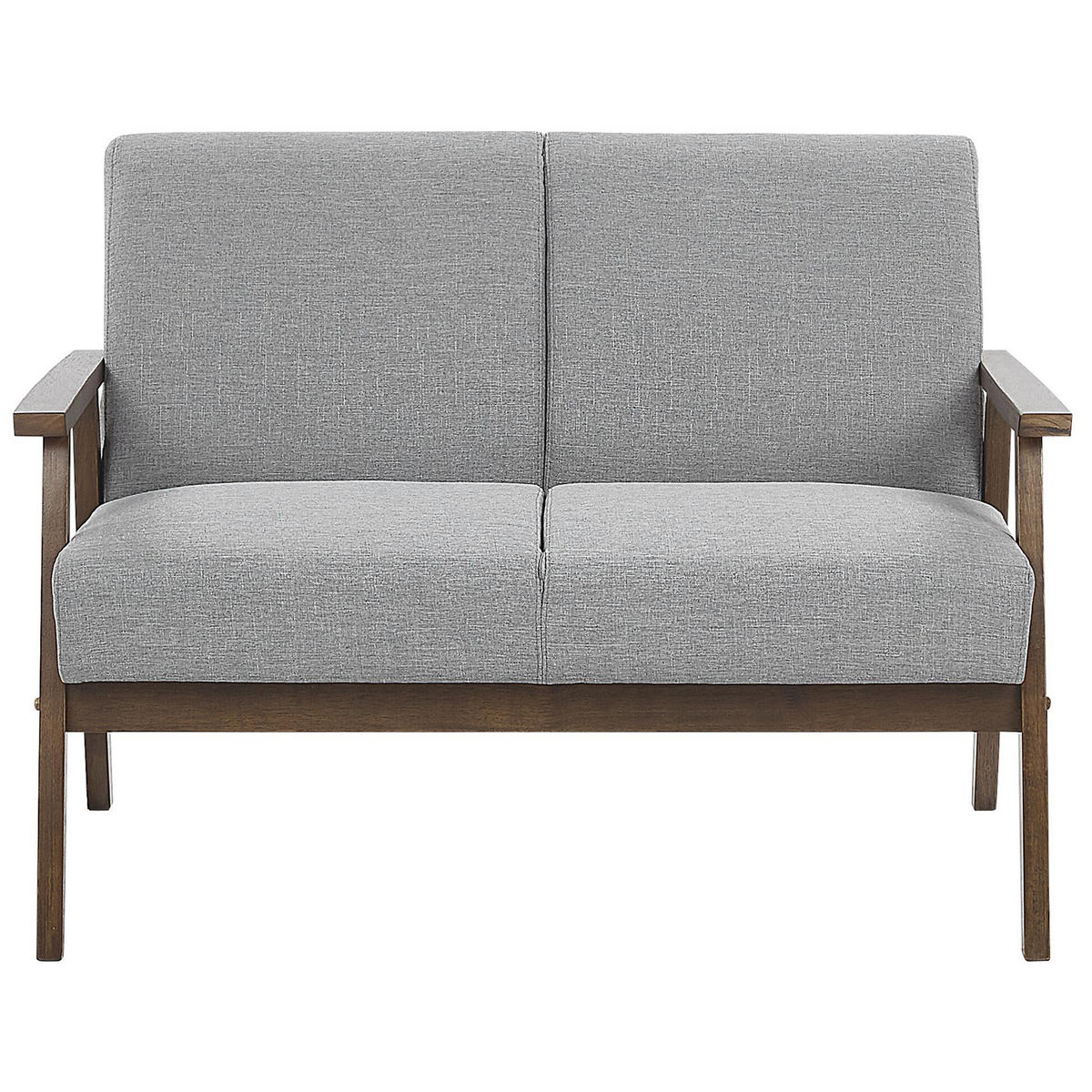 2-SITZER-SOFA Polsterbezug Grau Asnes - Hellgrau, Textil (110/80/80cm) - Beliani