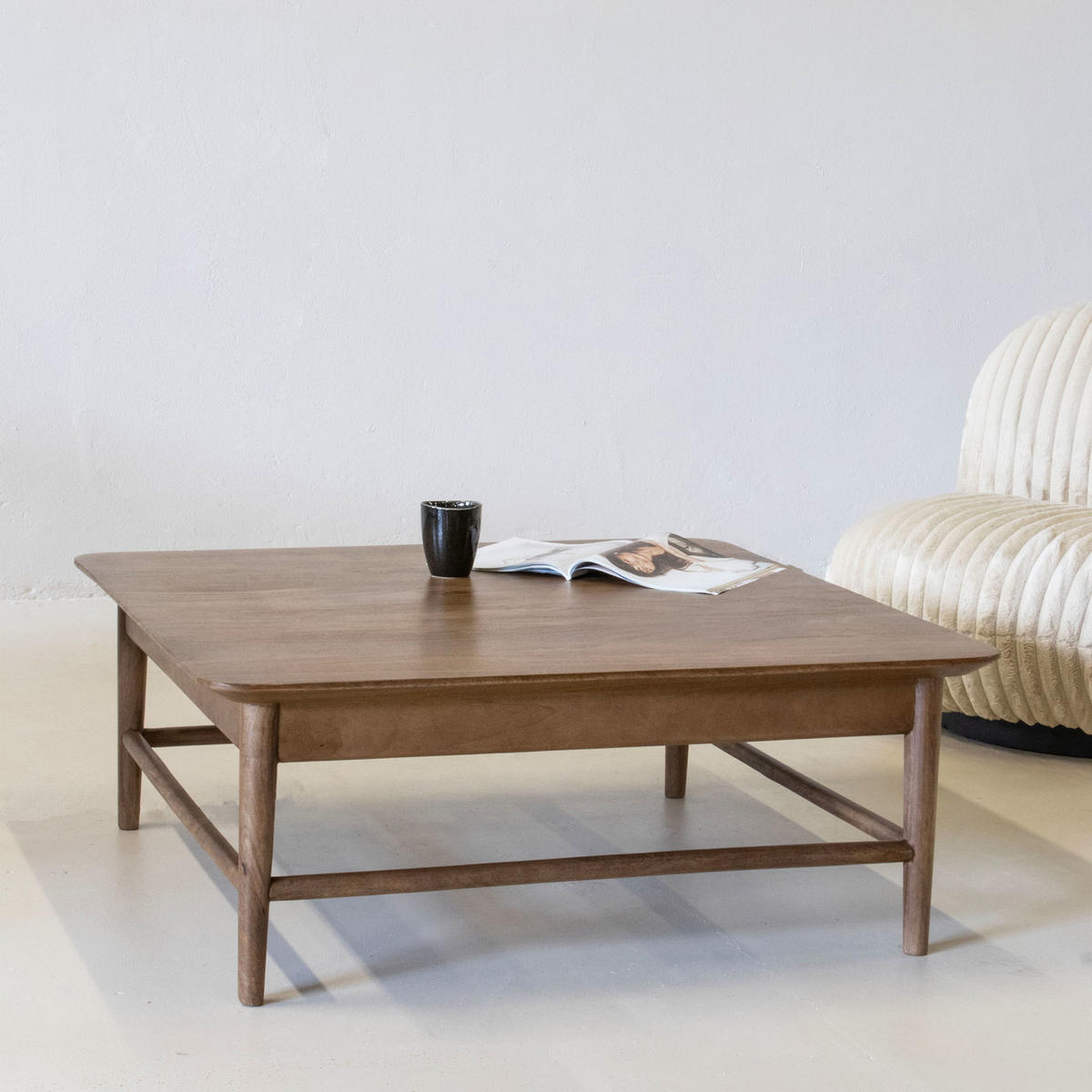 COUCHTISCH aus Mangoholz 100x100x38cm, natur - Braun, Holz (100/100/38cm) - Giga Meubel