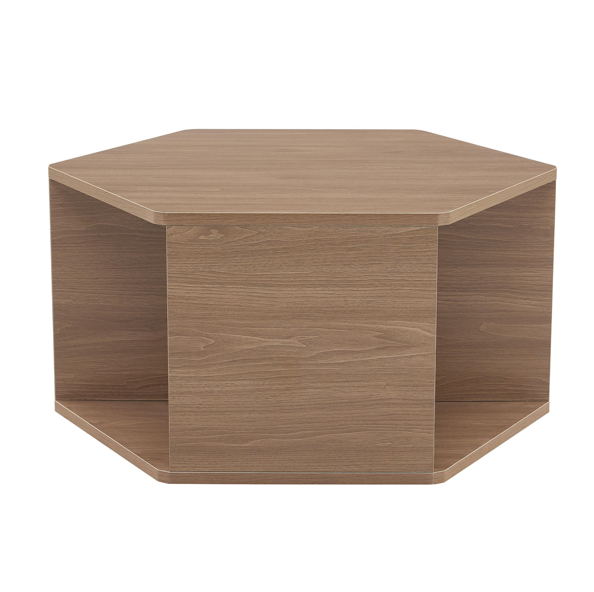 COUCHTISCH 79/69,4/40 cm Tiefes Pfirsichfarben mit Zylindrischen Beinen aus MDF - Braun, Holzwerkstoff (79/69.4/48cm) - OKWISH