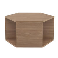 COUCHTISCH 79/69,4/40 cm Tiefes Pfirsichfarben mit Zylindrischen Beinen aus MDF - Braun, Holzwerkstoff (79/69.4/48cm) - OKWISH