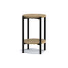 COUCHTISCH GERIS mit Ablageboden, Spanplatte, dunkebraun - Schwarz/Braun, Holz/Metall (45/45/61cm) - KONSIMO®