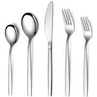 BESTECK Set 30-Teilig Edelstahl Besteckset für 6 Personen - Silberfarben, Metall