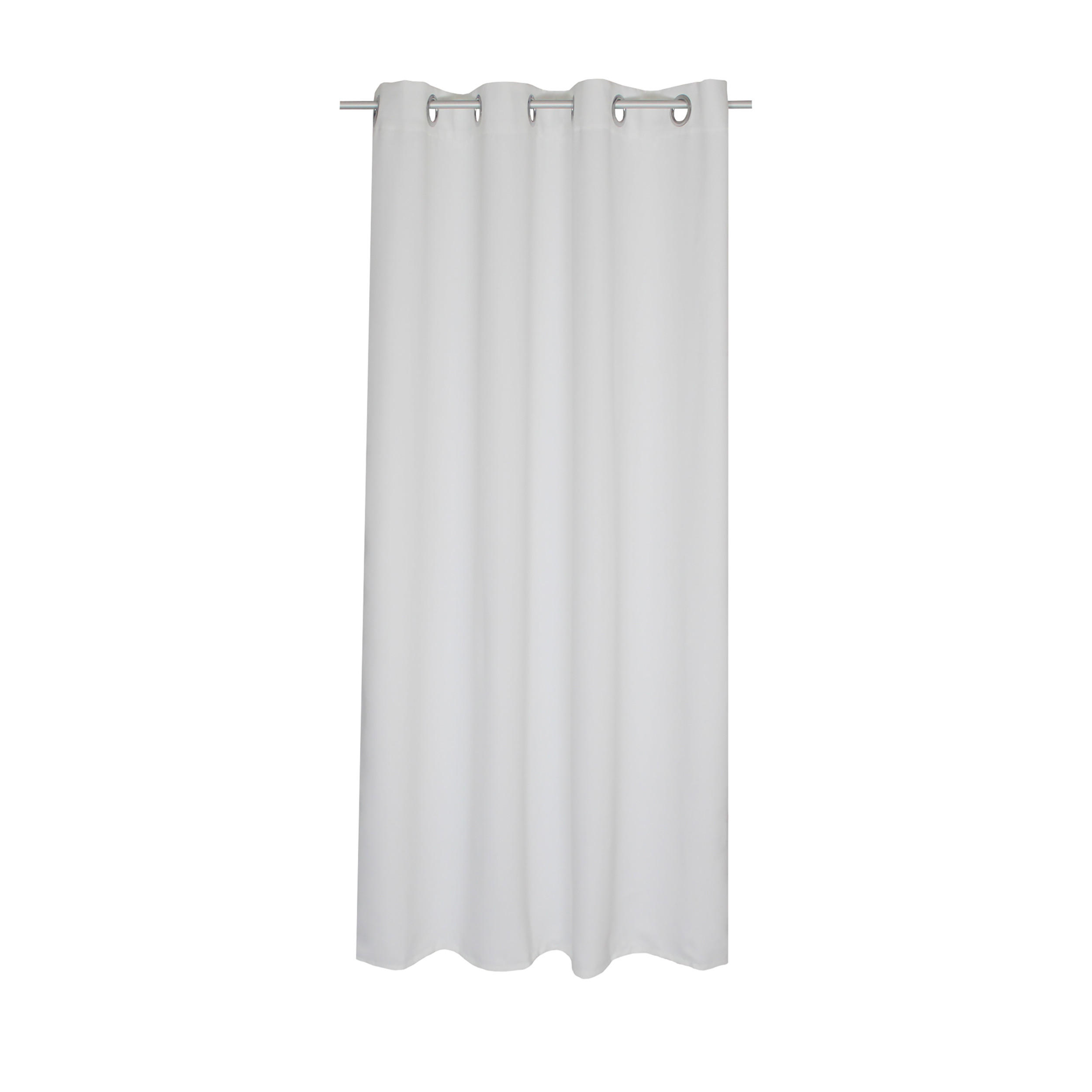 VERDUNKELUNGSVORHANG Ösen 140/145 cm Weiß - Weiß, Textil (140/145cm) - TiborTex