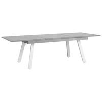 GARTENTISCH grau ausziehbar 175/255/100 cm Pereta - Grau, Metall (255/100/73cm) - Beliani