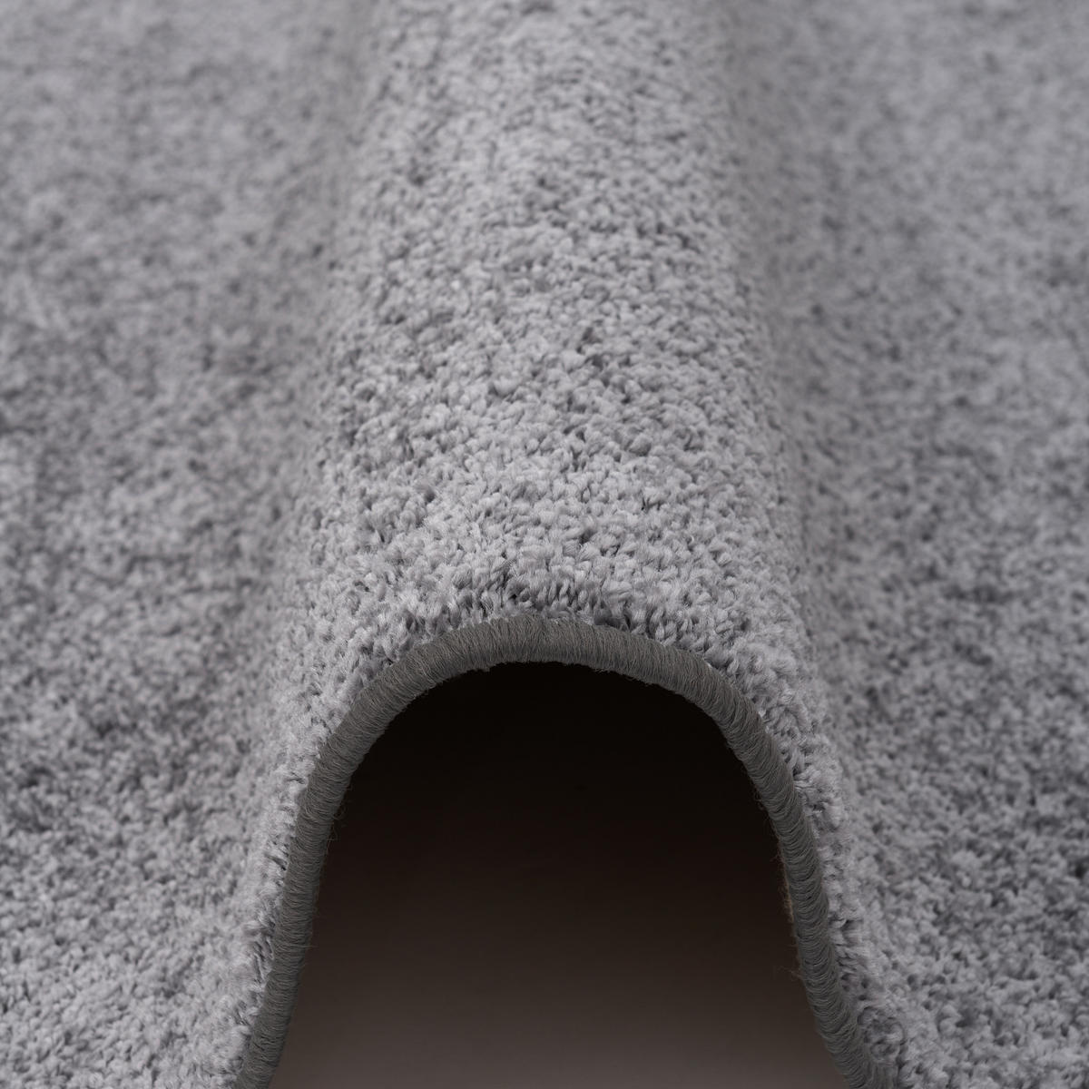 HOCHFLOR VELOURS LÄUFER TEPPICH LUNA - Grau, Textil (80/200cm) - Snapstyle
