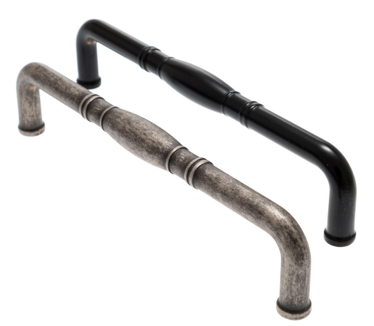 MÖBELGRIFFE 10 BA 128mm, Küchengriffe modern, Schrankgriffe Schwarz - Schwarz, Metall (1/4/14cm)