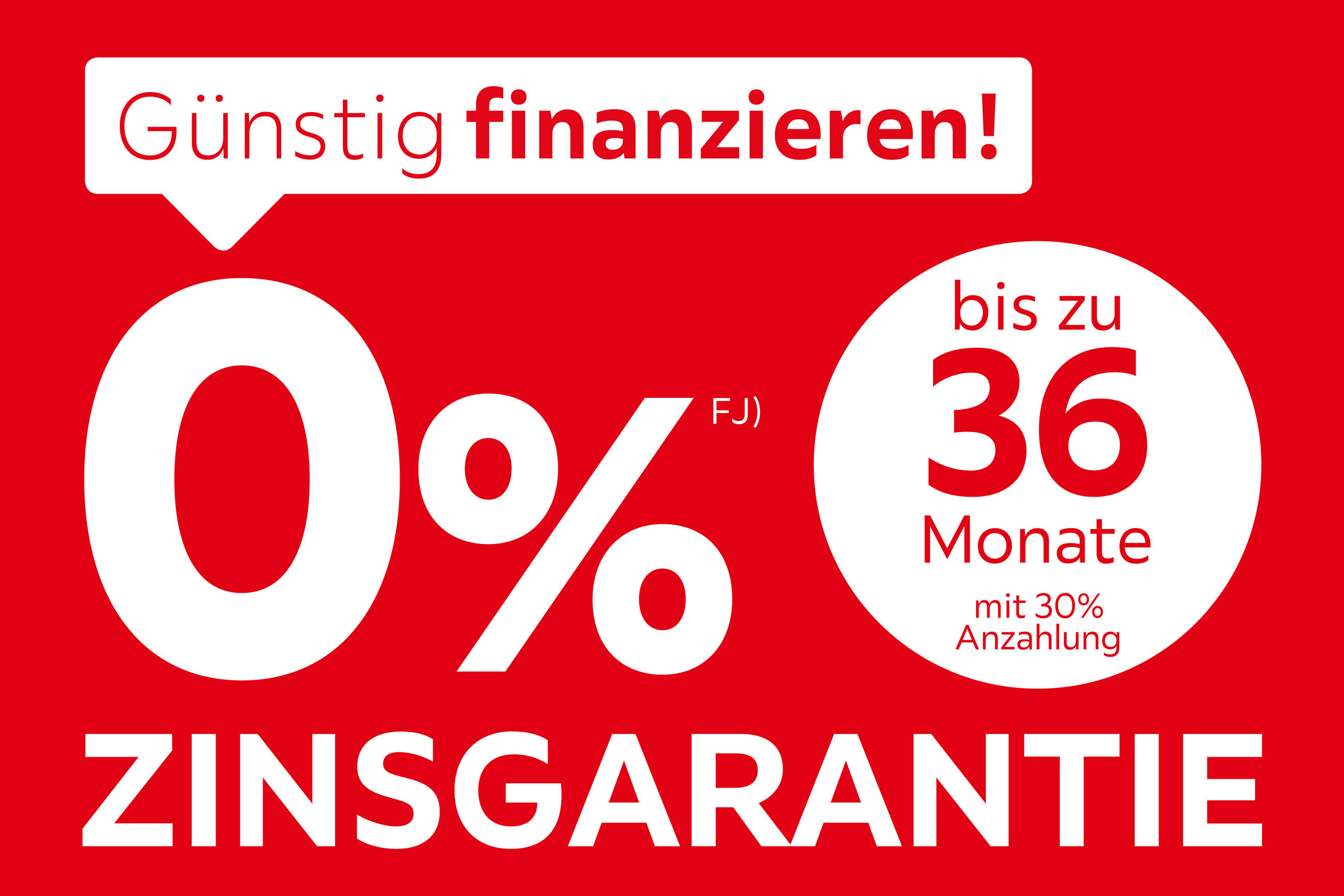 Günstig finanzieren!, 0% Zinsgarantie bis zu 36 Monate mit 30% Anzahlung.