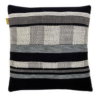 DEKOKISSEN schwarzer Textur 50x50 - Schwarz, Textil (50/50/12cm) - Malagoon
